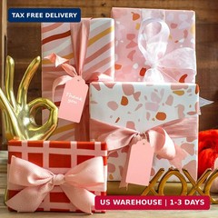 jijAcraft 100pcs Blank Paper Gift Tags with String, 4’x 2′ Pink Rectangle Craft