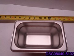 Qty = 4: Choice Stainless Steel Steam Table Pans Ninth Size 4″ Deep P/N 4070949