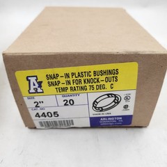 NEW [Qty-20] ARLINGTON 4405 2” Snap-In Plactic Bushings _MULTIPLE BOXES IN STOCK
