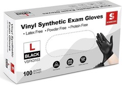 Schneider Vinyl Synthetic Exam Gloves, 4 Mil, Latex Free Disposable Gloves for M
