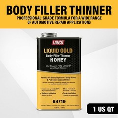 LAUCO Liquid Gold Body Filler Thinner Honey, Bridges Holes, Water Resistant