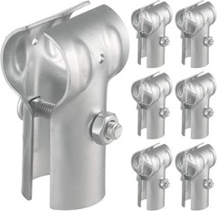 6 Pcs End Rail Clamps 1-3/8″ Pipe Chain Link Fence Galvanized Steel T 6