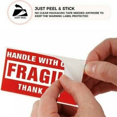 1000 Fragile Stickers 2×3 Handle with Care Thank You 500 / Roll Warning Labels