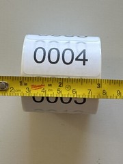 500 Labels Consecutive Number Inventory Stickers Labels 2″ x 1″ Customize