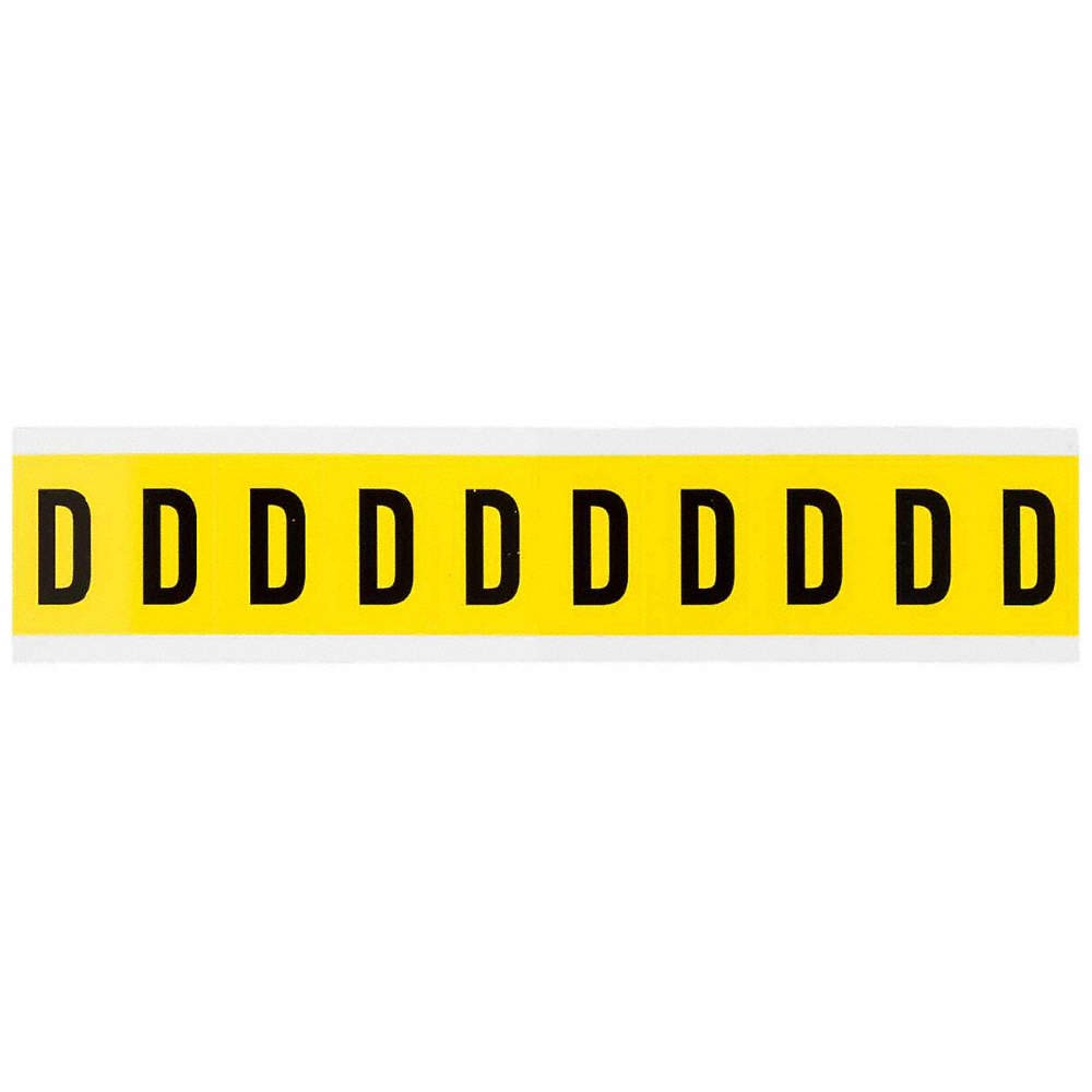BRADY 3430-D Letter Label,D,No. Cards 1,Vinyl 32MF78