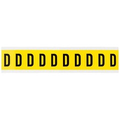 BRADY 3430-D Letter Label,D,No. Cards 1,Vinyl 32MF78