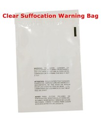500 10×13 Self Seal Suffocation Warning Clear Poly Bags 1.5 mil Free Shipping