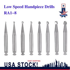 Dental Round Latch Carbide Bur RA 1 2 3 4 5 6 7 8 Midwest For Slow Low Speed ty