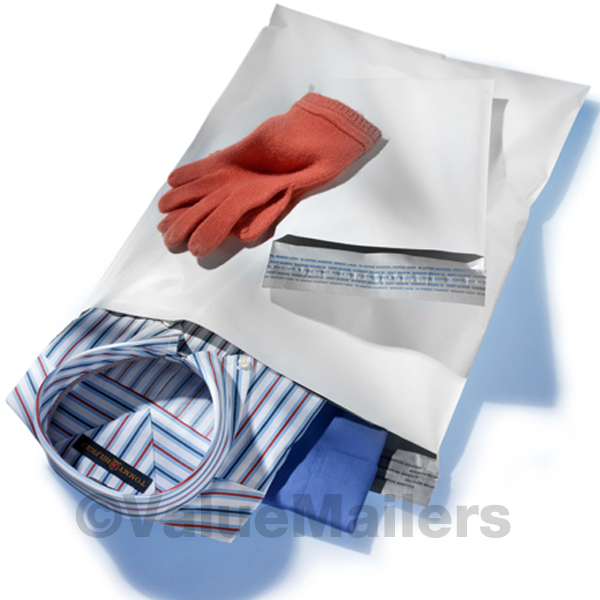100 12×15.5 WHITE POLY MAILERS ENVELOPES BAGS 12 x 15.5