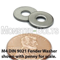 Stainless Steel Fender (Penny) Washers, A2 DIN 9021 – M3 M4 M5 M6 M8 M10 M12