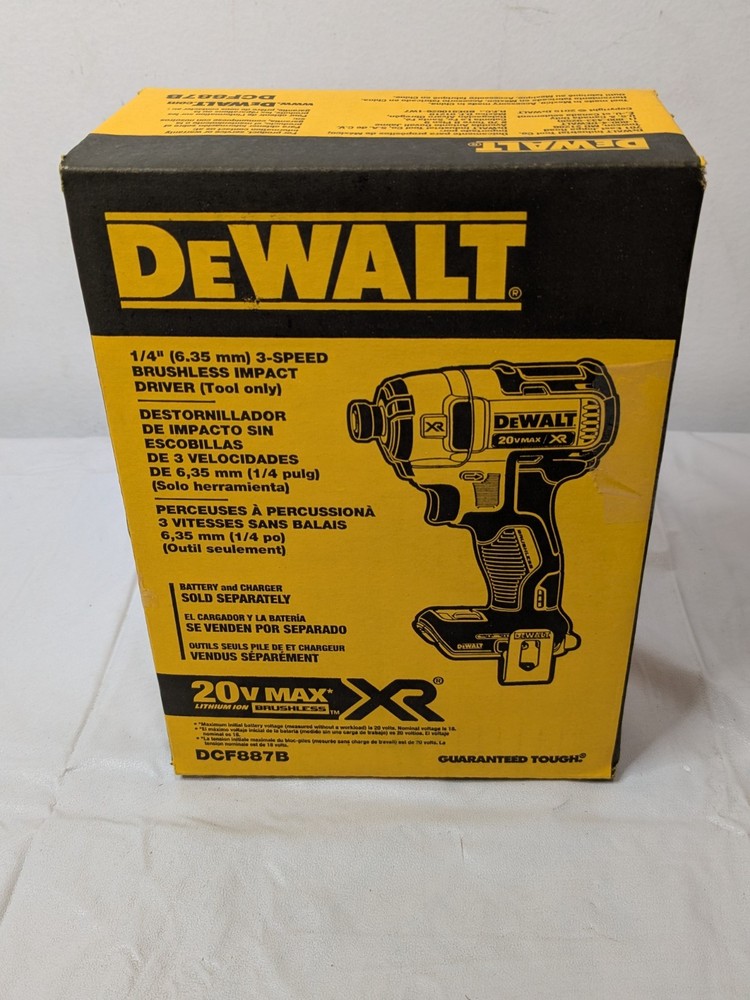 Dewalt 20V MAX XR Impact Driver Brushless 3-Speed TOOL ONLY DCF887B