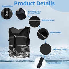 Cooling Vest for Men & Women, Adjustable Ice Vest with Detachable Reusable Ic…