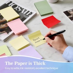 40 Pads Sticky Notes 1.5×2 Inch 16 Colors Self Stick Memo Notes Removable Pads