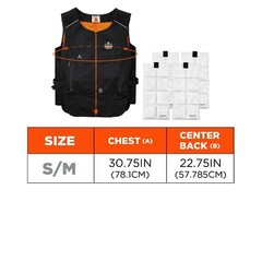 Ergodyne Chill-Its 6260 Lightweight Phase Change Cooling Vest W/ Packs, S/M