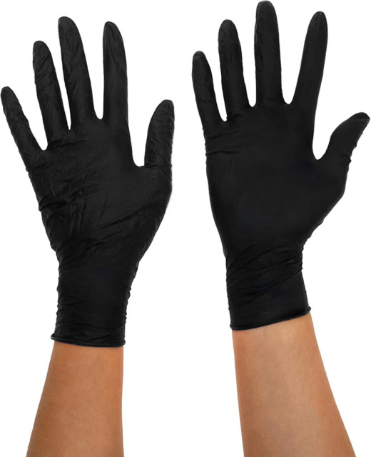 Black Mamba BLK-120 Black Mamba Nitrile Gloves, Large (Case of 10 Boxes of 100)