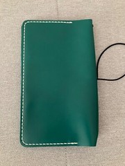 B6 Slim Leather Notebook Cover Handmade (Emerald Green) (BRAND NEW)