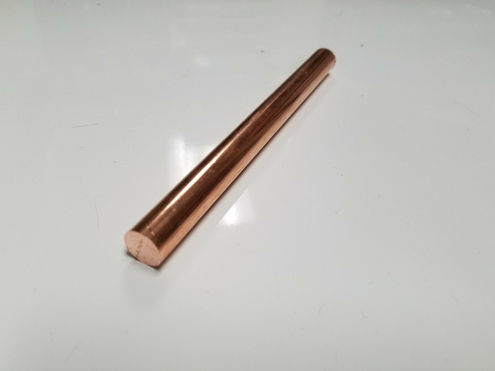1 Pieces 1/2 110 COPPER SOLID ROUND ROD 6″ long New Lathe Stock 1/2 Hard