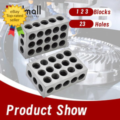 1 X 2 X 3 Inch Blocks Matched Pair Hardened Steel 23 Holes Accuracy
