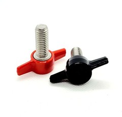 3/8″ Power Inverter Cable Bolts Thumb Screws Tee Knob Red or Black 3/4 – 1.5 in