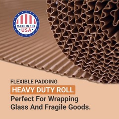 AVIDITI Shipping Corrugated Roll Kraft, 12″ x 250′, 1-Pack | Corrugated Cardb…