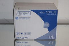 BINGOLD Latex 50PLUS Disposable Gloves Natural 10×100 New Invoice VAT