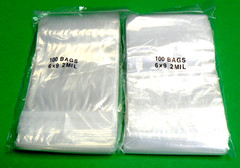 6″ x 9″ Zip Seal Lock Bags Poly Reclosable 2 Mil Clear 200 Zip Slide Lock Bag