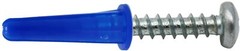 Conical Plastic Anchors 1/4″ #10-#12 x 1″ Blue, Red, White or Clear, Made in USA