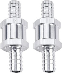 2 Pcs 12mm 1/2″ Fuel Non-Return One Way Check Valve Petrol Diesel Oil Aluminum