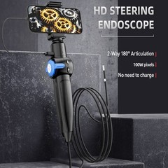 Ralcam 2 way 180° Articulating Borescope Endoscope Inspection Camera 1m Flexible