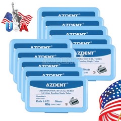 AZDENT Dental Ortho Non-Conv 1st Molar Bondable Monoblock Roth 0.022 Buccal Tube