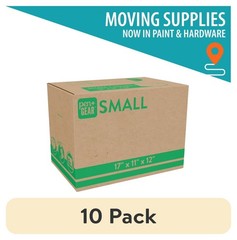 (10 pack) Small Moving Boxes, 17 in. L x 11 in. W x 12 in. H, Kraft