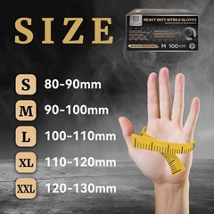 GP CRAFT Heavy Duty Black Diamond Grip 8mil Nitrile Gloves – Industrial Grade…
