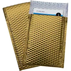 1000 #5 Glamor Metallic Gold Poly Bubble Mailers Envelopes Bags 10.5×16
