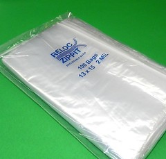 Large Reloc Zippit 13 x 15″ Clear Reclosable Bags Top Lock 2mil Jumbo Size 100pc