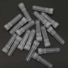20x Small Plastic 1.5ml Small Vials Screw On Cap Clear Test Tube Mini Lab Bottle