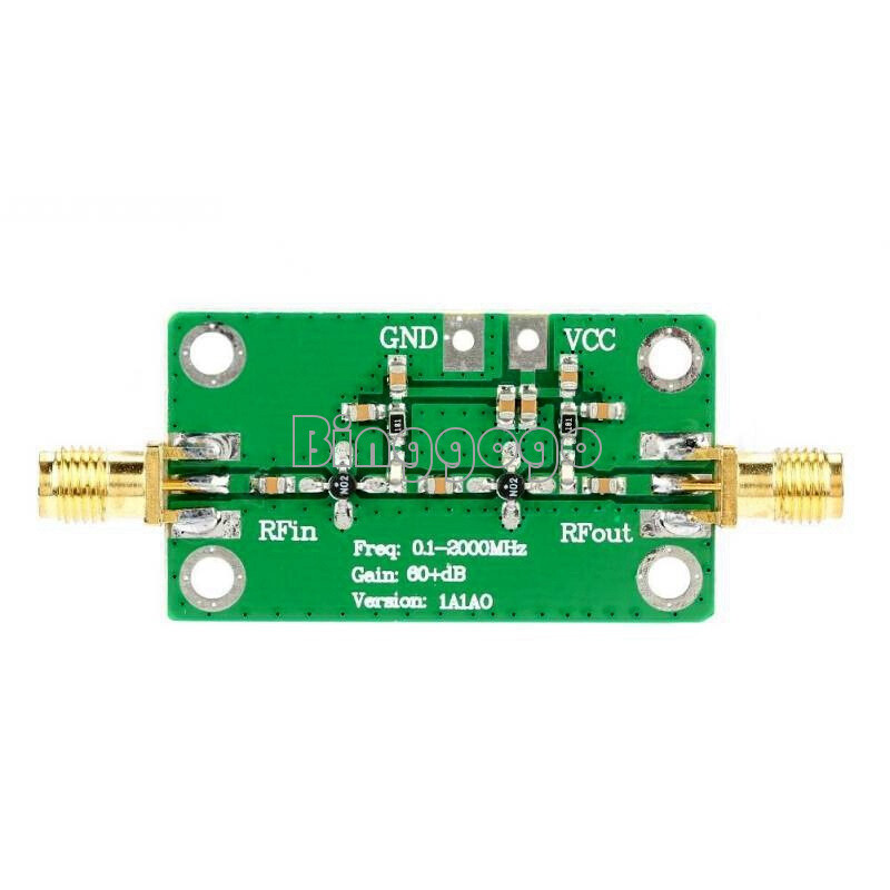 NEW 0.1~2GHZ 0.1-2000MHz Gain 60dB RF Broadband Amplifier Module LNA Board LNA