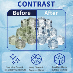 Ice Machine Cleaner Maker and Descaler – 24 Ice Maker Cleaner Tablets Compatible