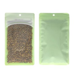 Clear Green Resealable Zip Poly Plastic Bag Pouch Hang Hole Option