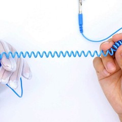 Anti-Static Wrist Band ESD Grounding Strap Prevents Static Build Up, Blue