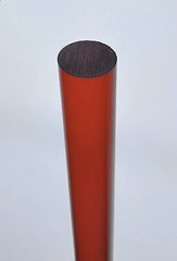 1” DIAMETER CLEAR TRANSLUCENT RED ACRYLIC PLEXIGLASS LUCITE ROD 12” INCH LONG