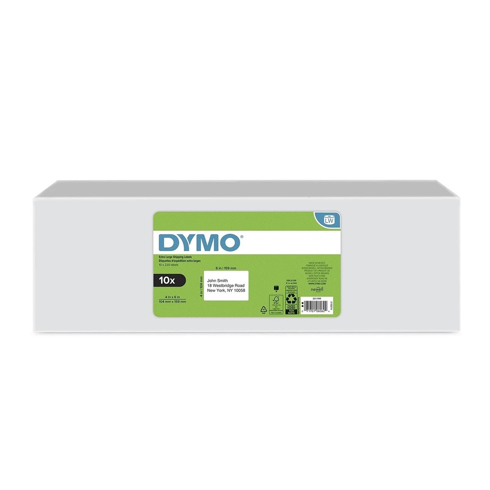 10 rolls (10x220labels) Genuine DYMO 2011999 XL 4″x6″ Shipping Labels