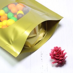 100 Stand Up Foil Resealable Bags w/ Window Various Colors 8.5x14cm (3.3×5.5″)