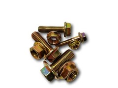 Grade 10.9 Metric Flange Bolt & Flange Nut Assortment 429 Piece Kit Yellow Zinc
