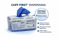 Cuff First Nitrile Exam Gloves 2000 Ct Case Blue Latex-Free Powder-Free Medical