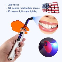 Dental Wireless Cordless LED Cure Curing Light Lamp 2000mw 5W Tool Resin Cure US
