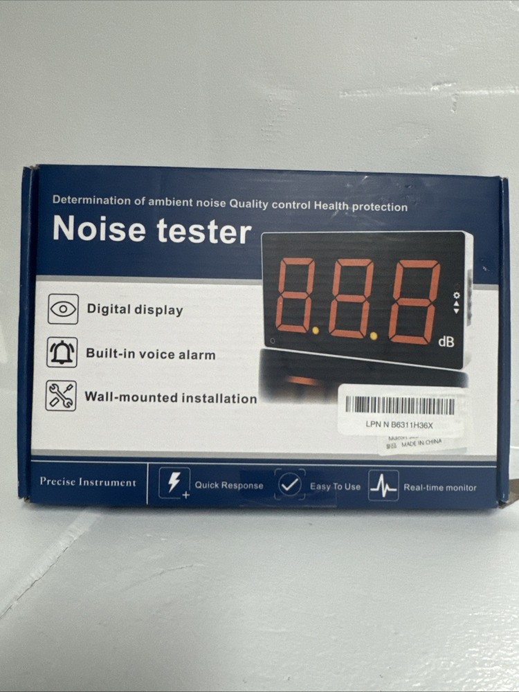 Mulcort Digital Sound Level Meter 30~130db Large Screen Display Wall Hanging
