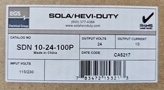 NEW in Box SolaHD SOLA/Hevi-Duty SDN 10-24-100P Power Supply 24VDC 10A