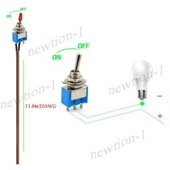 5PCS SPST Toggle Switch Pre-Wired On/Off Metal Small Automotive/Boat/Car/Truck