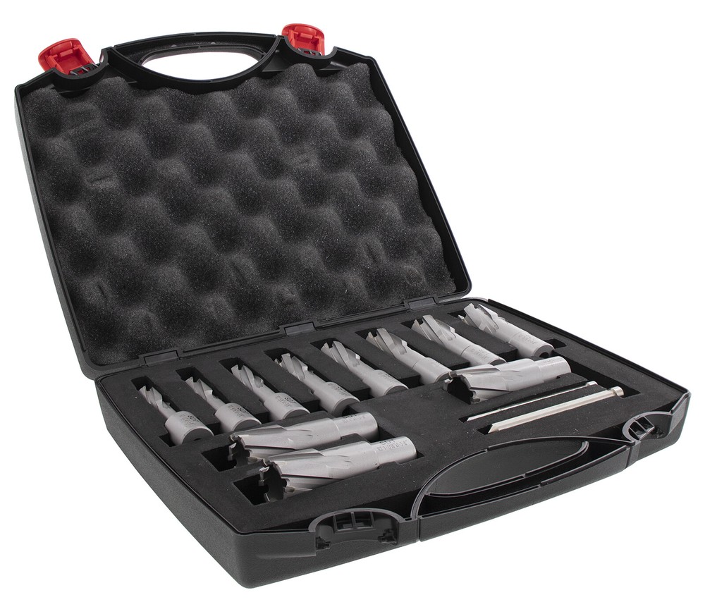 Steel Dragon Tools 13pc. Tungsten Carbide Tipped Annular Cutter Kit 1-3/8″ Depth