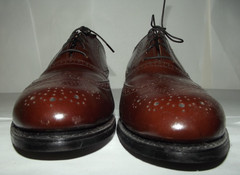 Iron Age Safety Shoes Mens9M Brown Leather Wingtip Steel Toe Oil Proof Bostonian